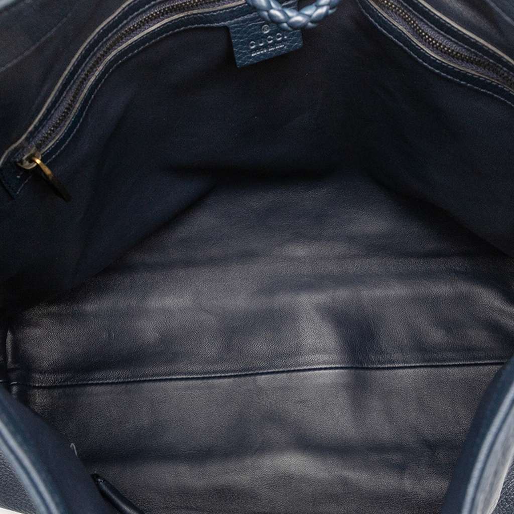 Gucci Leather Hip Bamboo Satchel - 4