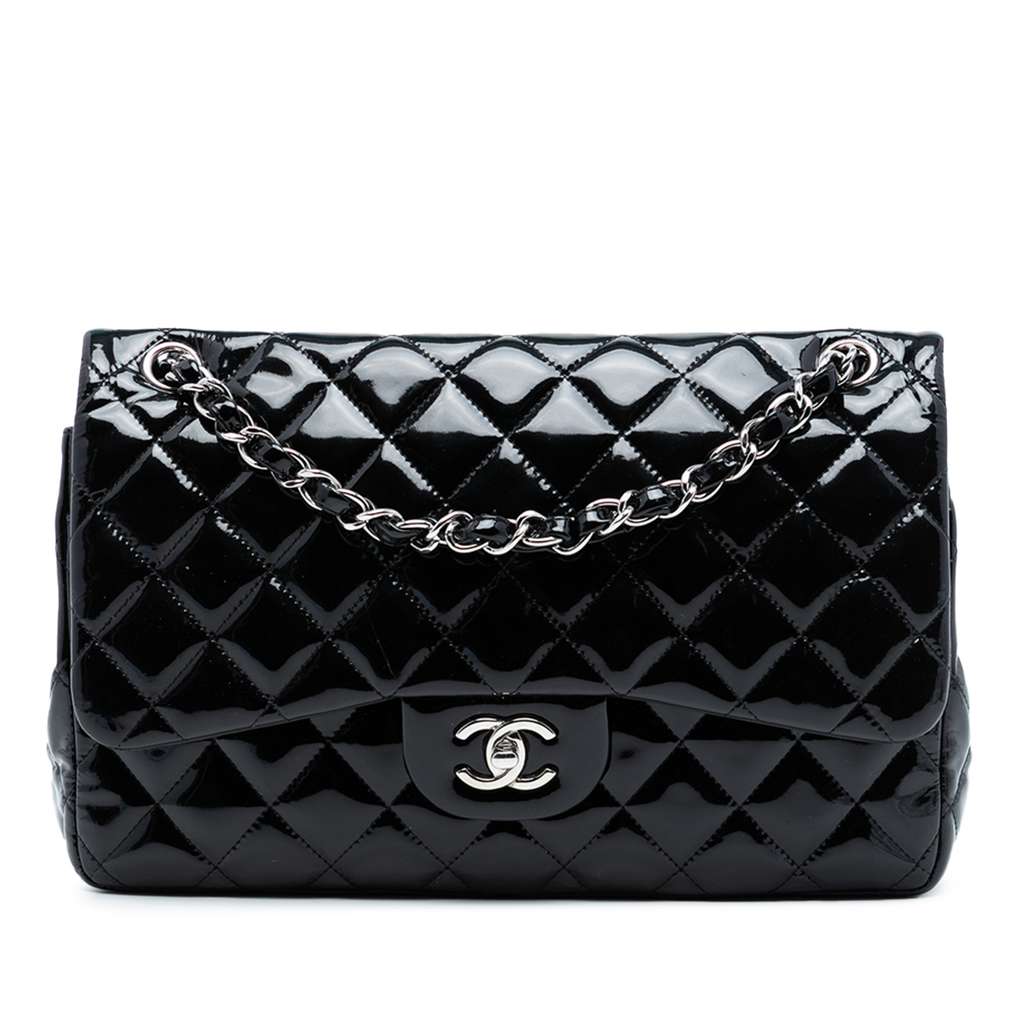 Chanel Jumbo Classic Patent Double Flap