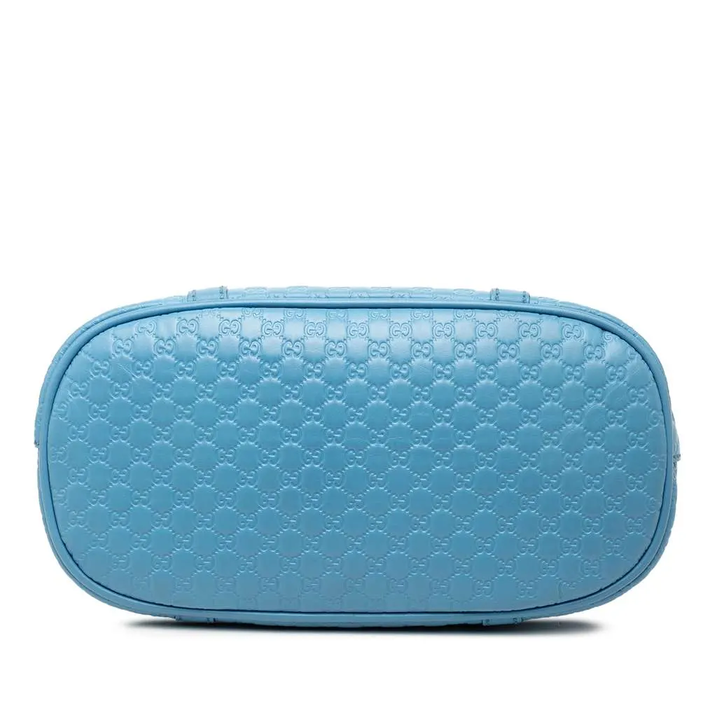 Gucci Mini Microguccissima Dome Satchel Blue Leather Very good - Inside View