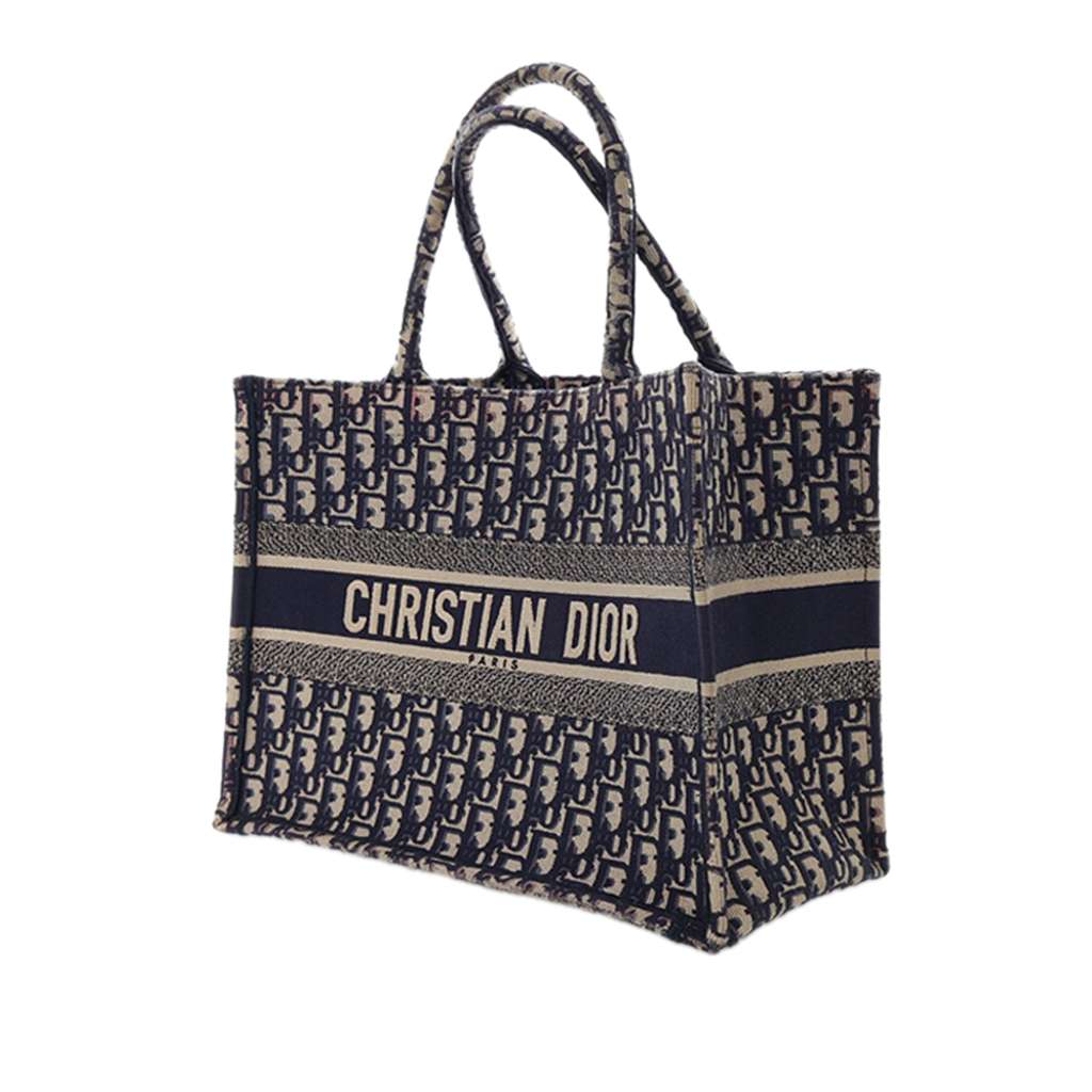 Dior Medium Oblique Embroidered Canvas Book Tote - 2