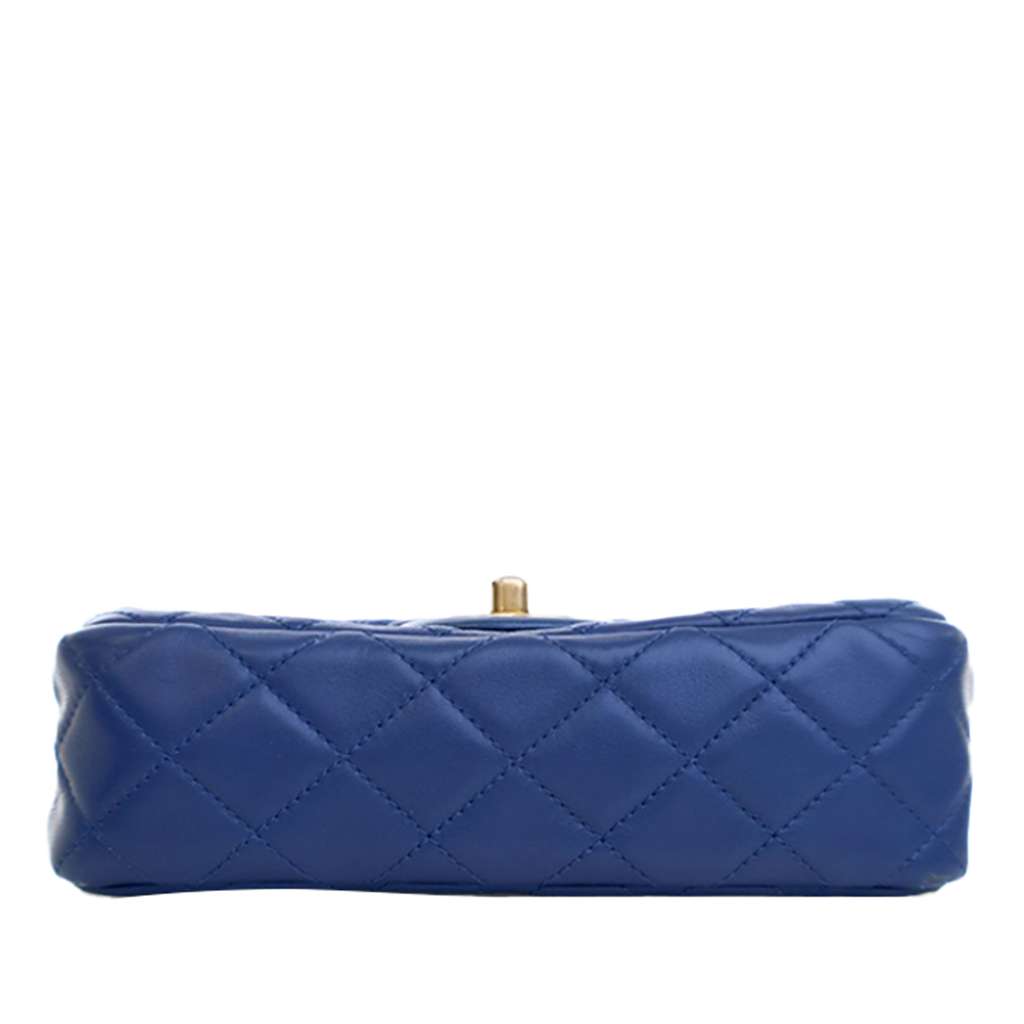 Chanel Mini Rectangular Classic Lambskin Pearl Crush Single Flap - 5