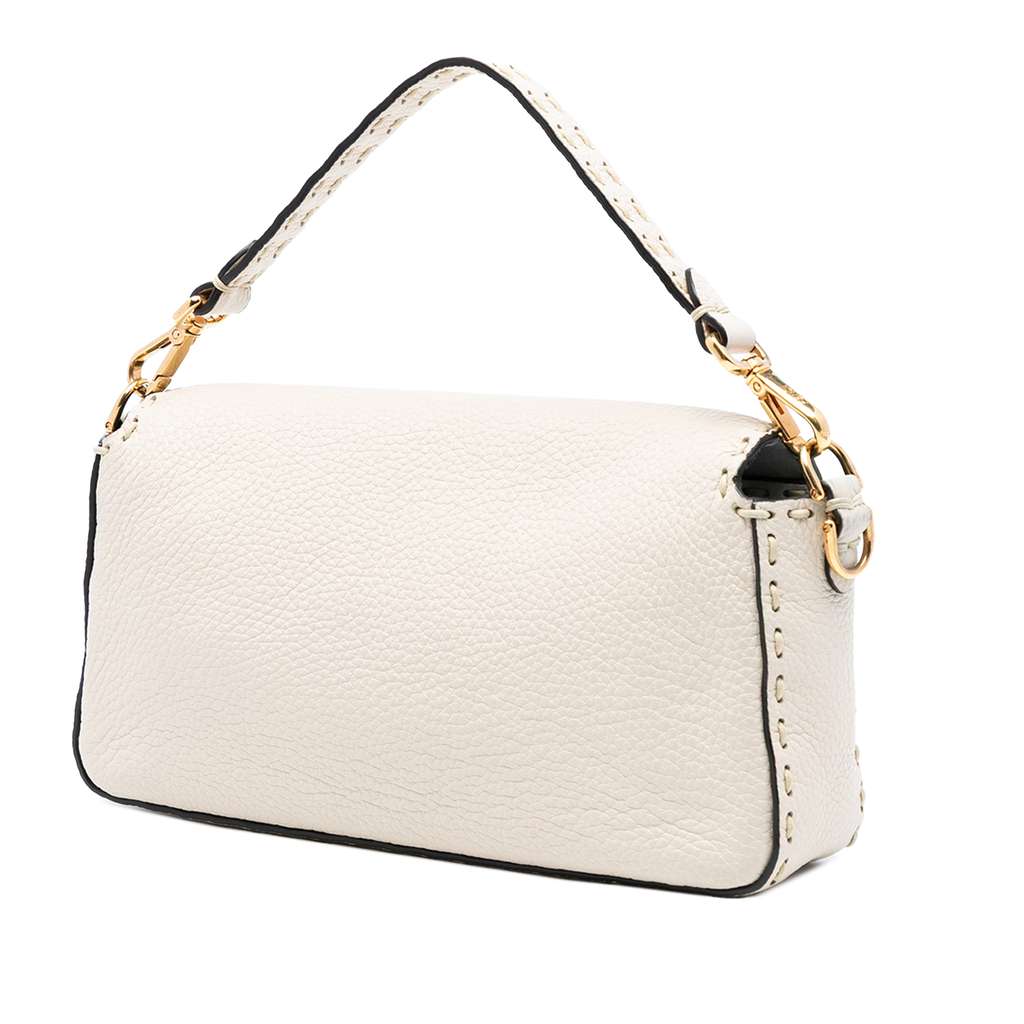 Fendi Medium Leather Selleria Baguette Satchel - 2