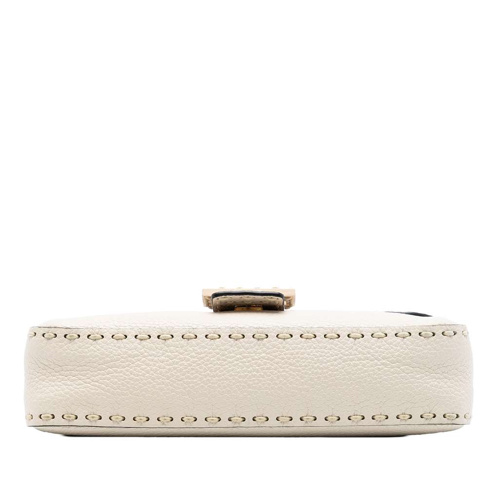 Fendi Medium Leather Selleria Baguette Satchel - 3