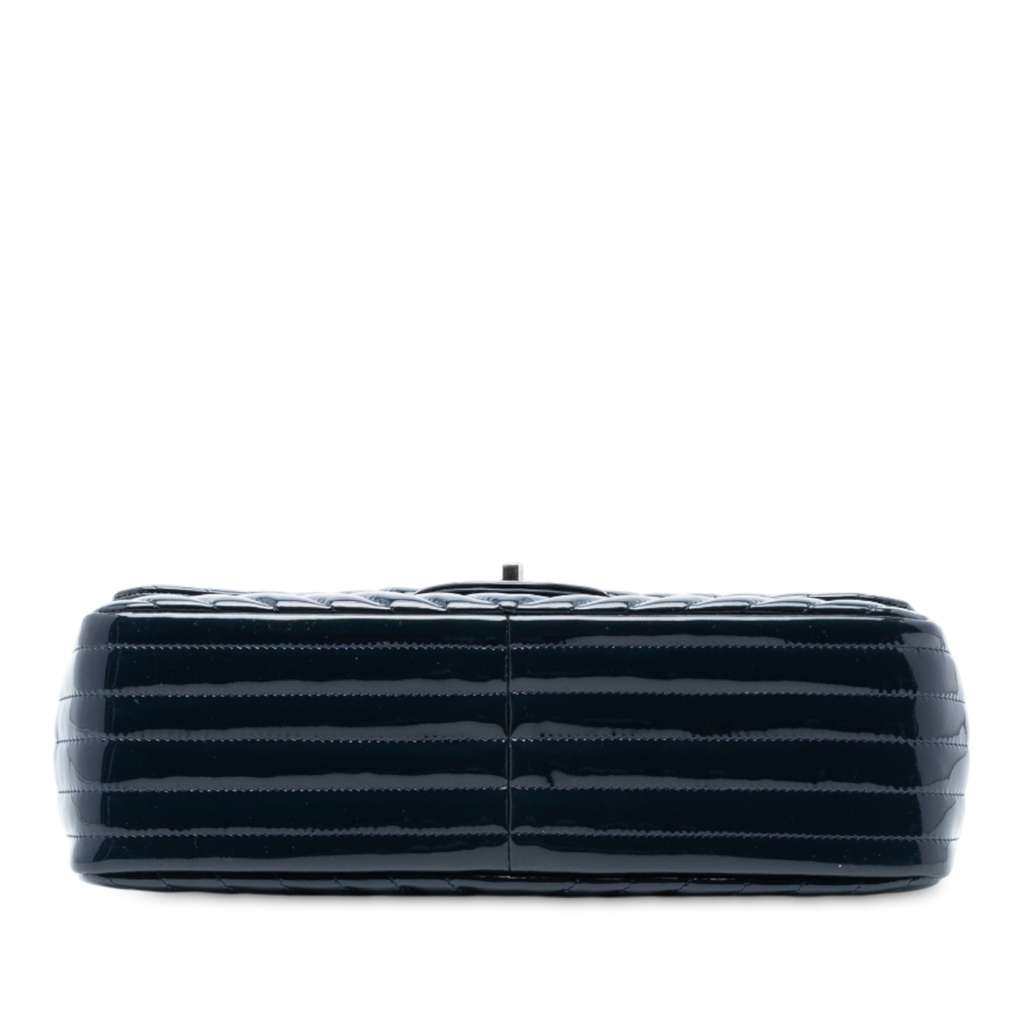 Chanel Jumbo Classic Chevron Patent Double Flap - 3
