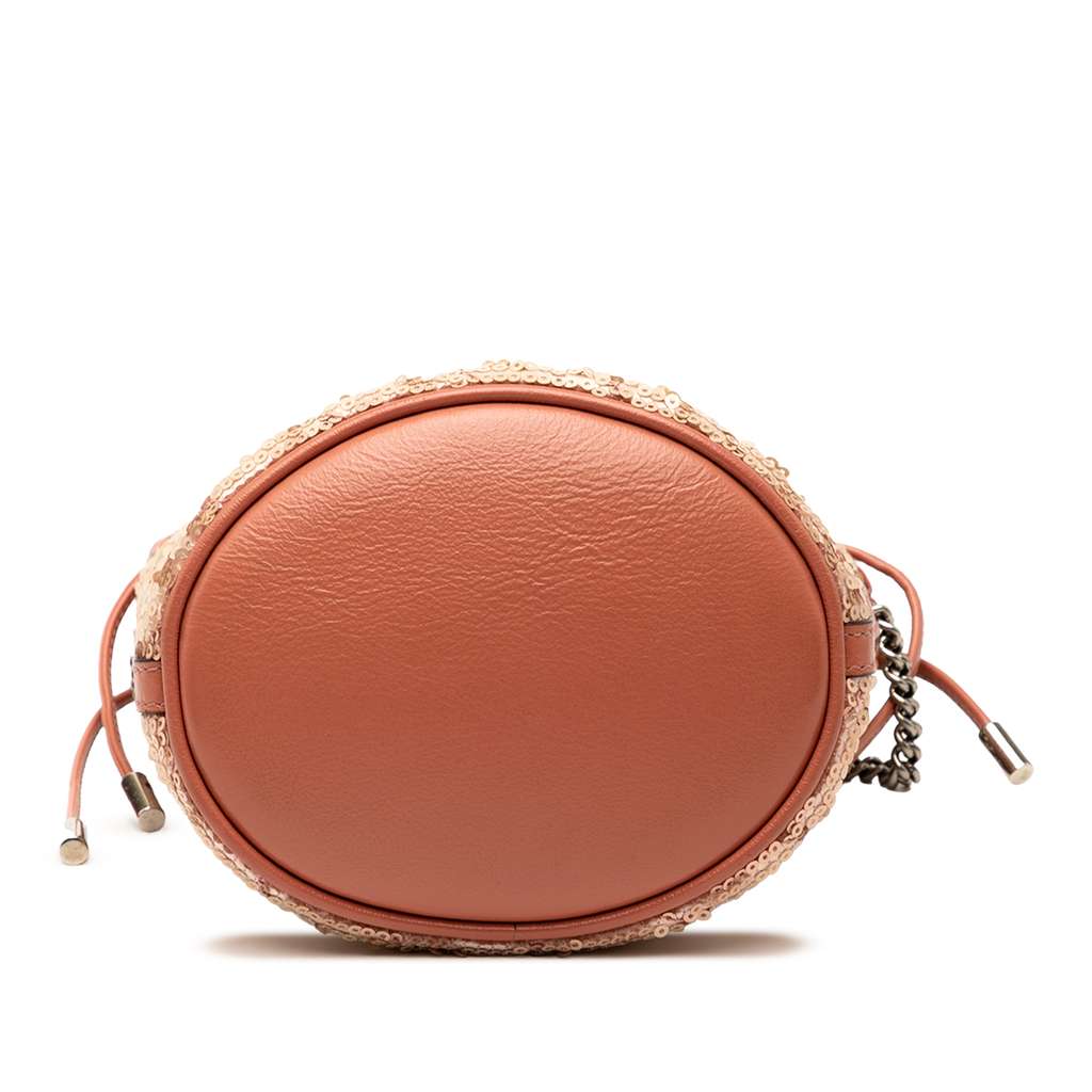 Gucci Small GG Marmont Sequined Diagonal Matelasse Leather Bucket Bag - 3