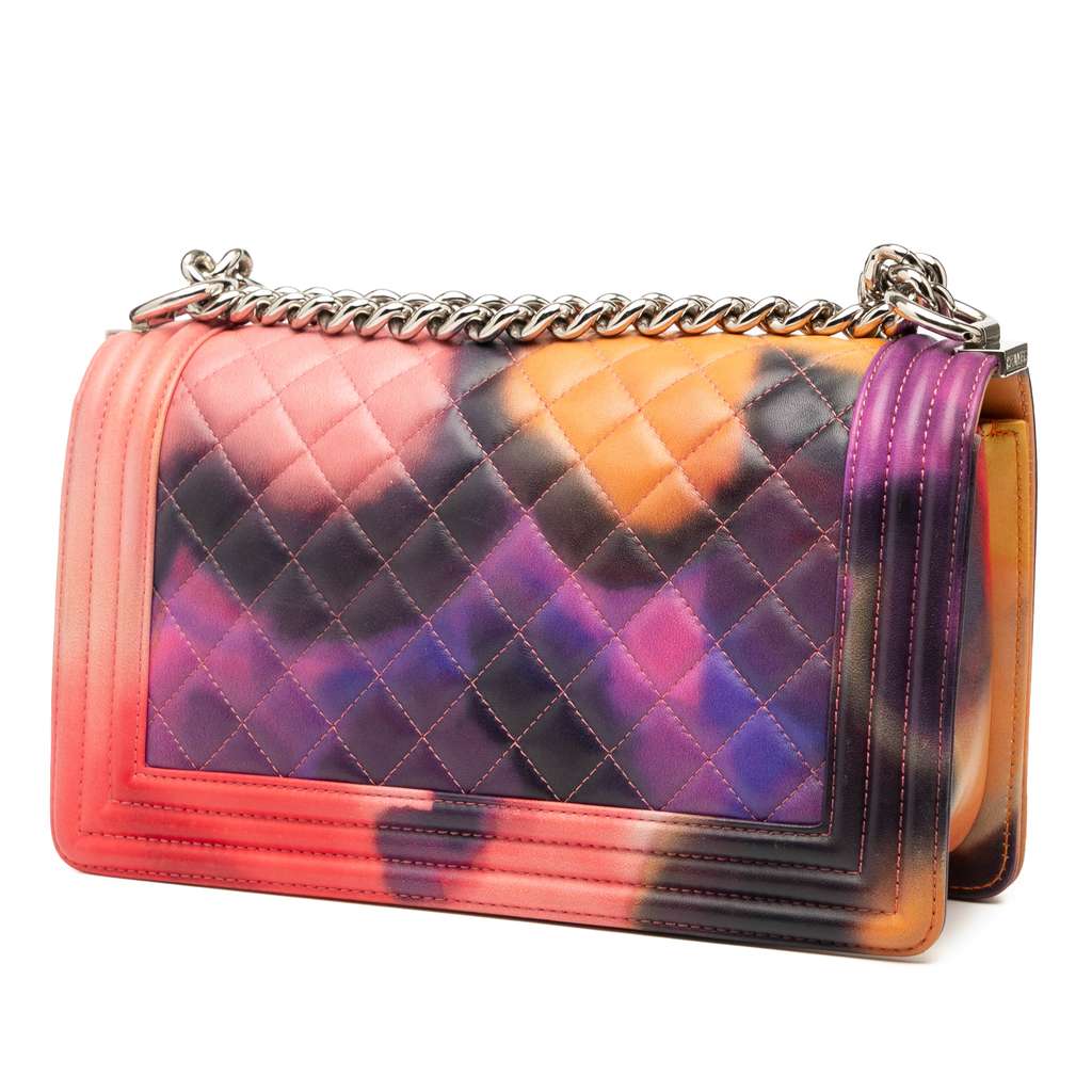 Chanel Old Medium Quilted Lambskin Flower Power Boy Flap - 2