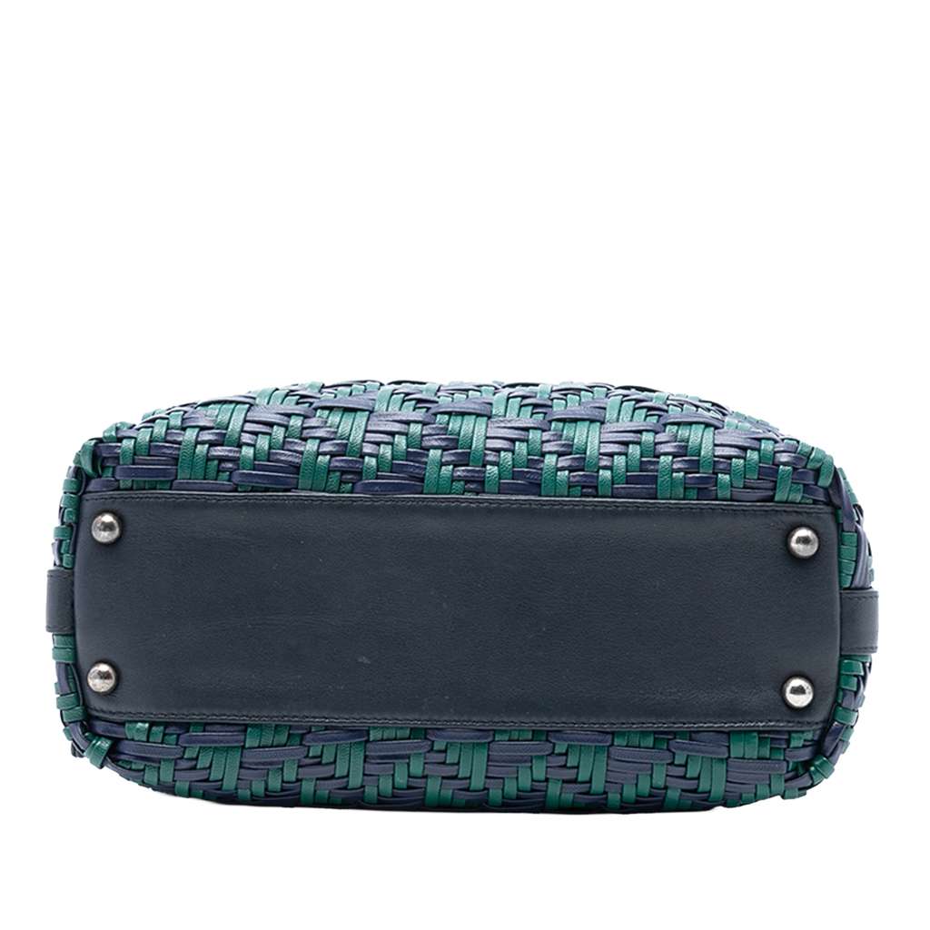 Chanel CC Woven Calfskin Bowling Bag - 3