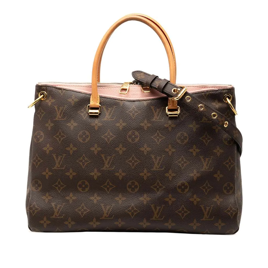 Louis Vuitton Monogram Pallas MM Brown Good - Front View
