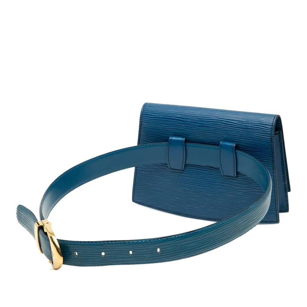 Louis Vuitton Epi Tilsitt Belt Bag Blue Leather Very good - Back View