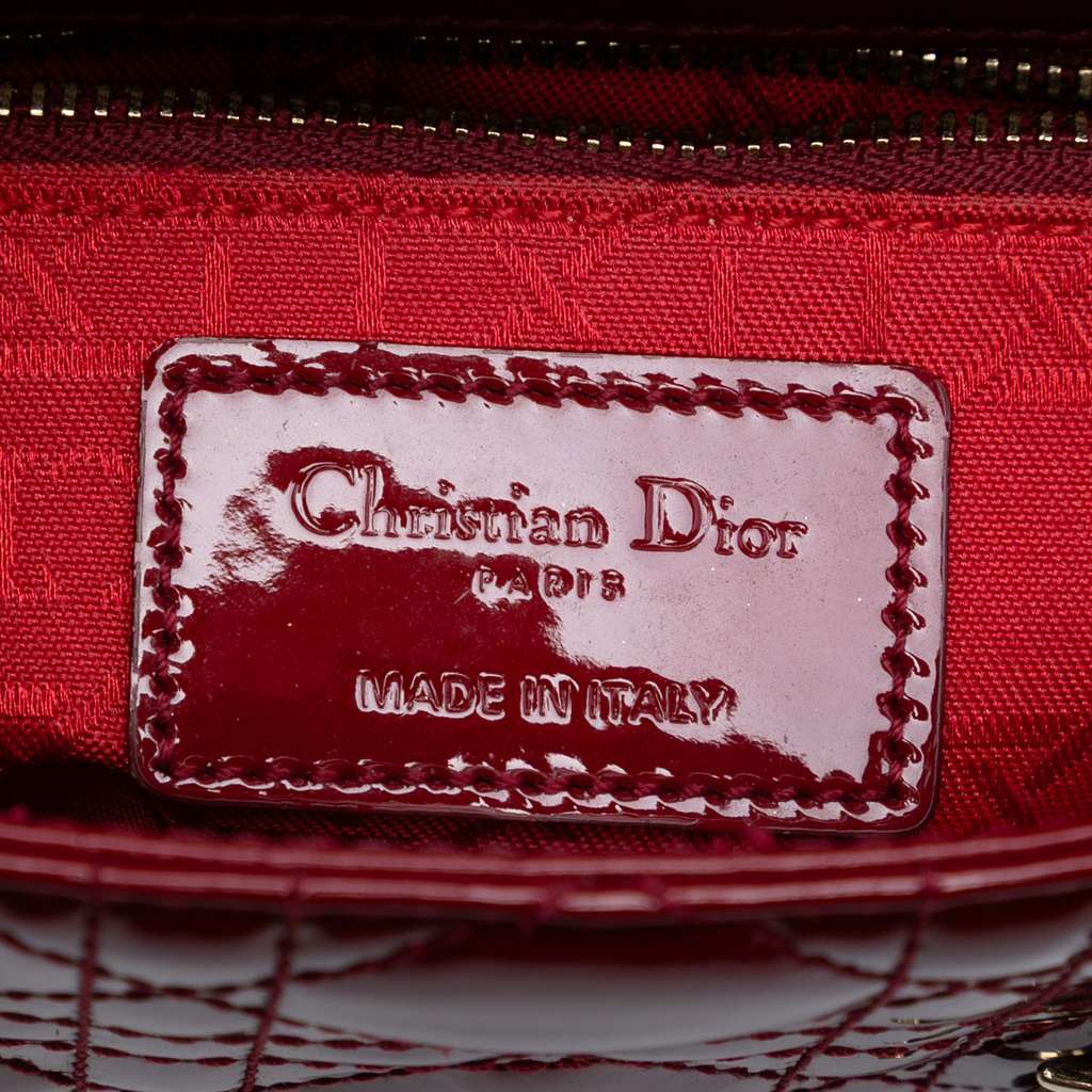 Dior Mini Patent Cannage Lady Dior - 5