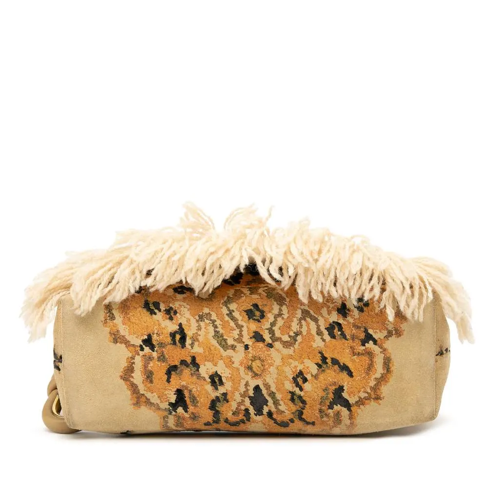 Loewe Suede Tapestry Flamenco Knot Crossbody Brown Leather Good - Inside View