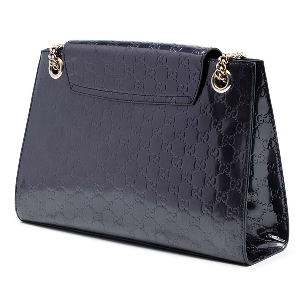 Gucci Large Guccissima Patent Emily Shoulder Bag - 2