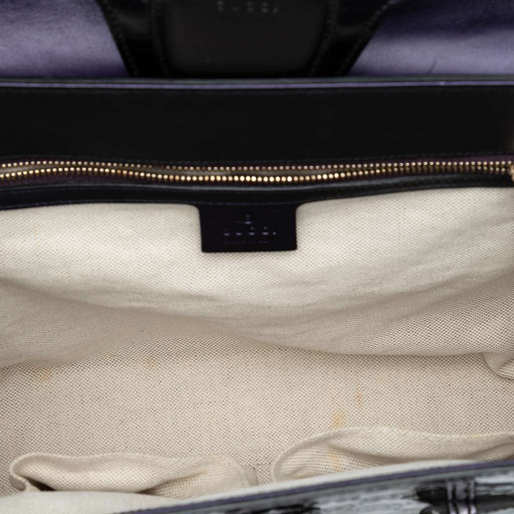 Gucci Large Guccissima Patent Emily Shoulder Bag - 4