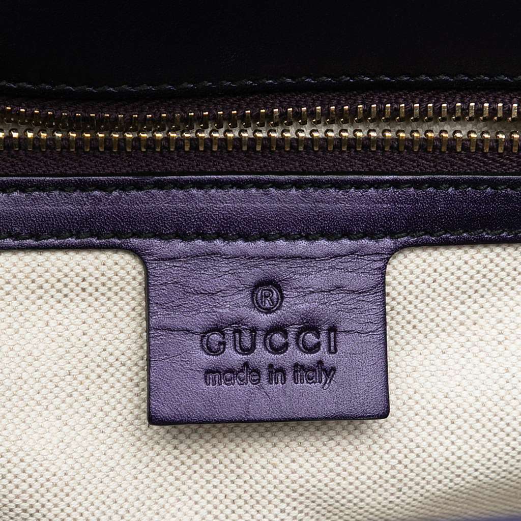 Gucci Large Guccissima Patent Emily Shoulder Bag - 5