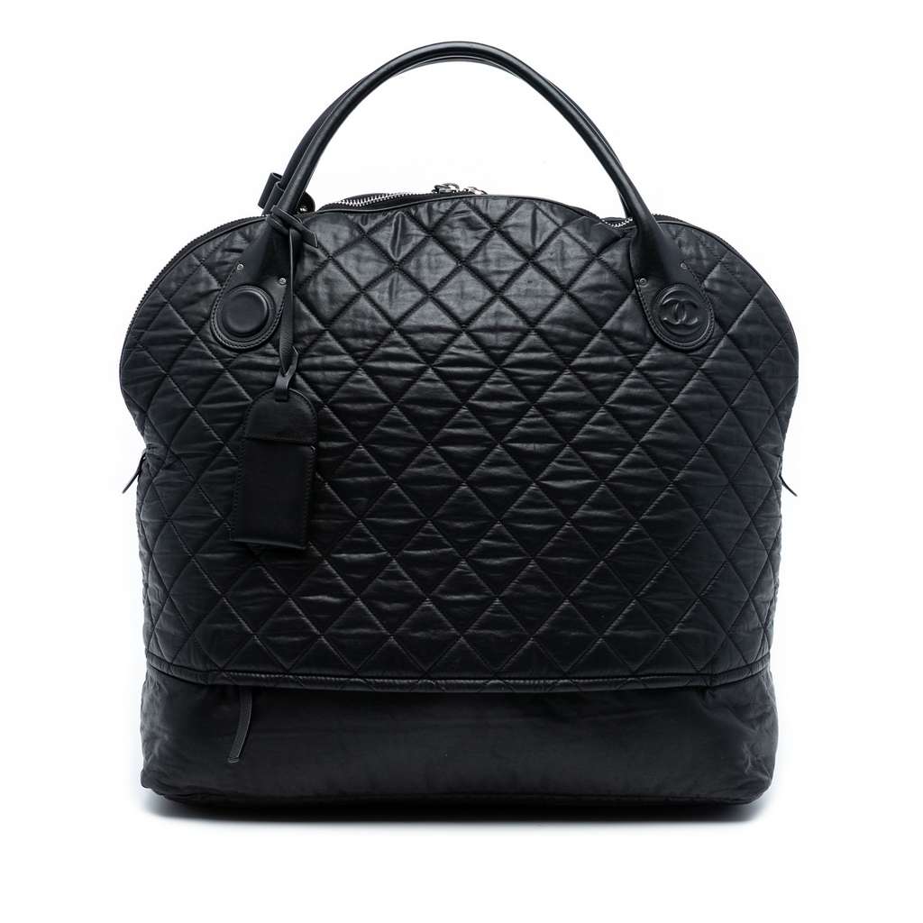 Chanel XL Quilted Coated Canvas Horizontal Sport Weekender