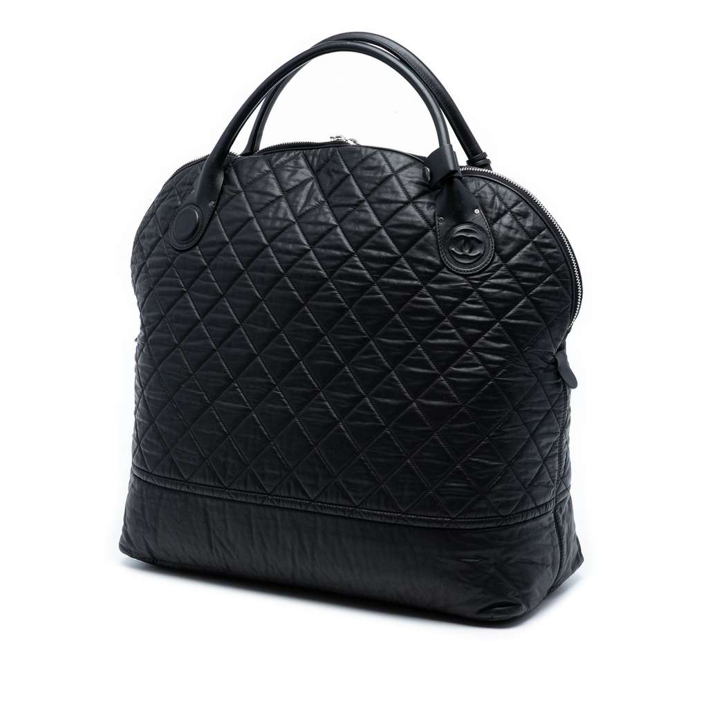 Chanel XL Quilted Coated Canvas Horizontal Sport Weekender - 2