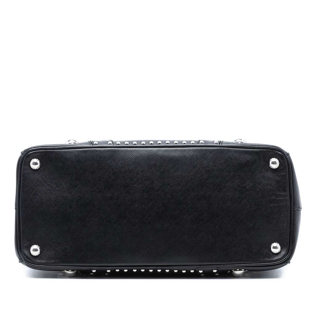Prada Saffiano Turnlock Double Zip Studded Tote - 3