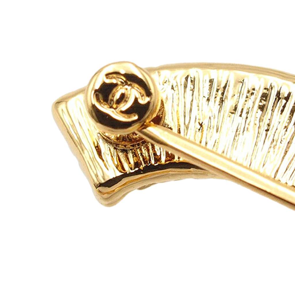 Chanel CC Gold Plated Enamel Brooch - 3