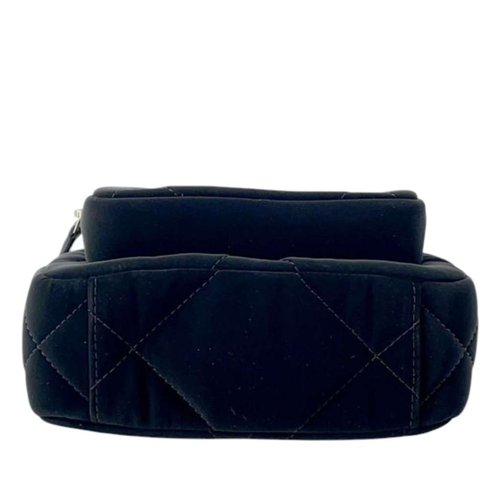 Chanel Coco Neige Velvet Effect Nylon Clutch with Chain - 3