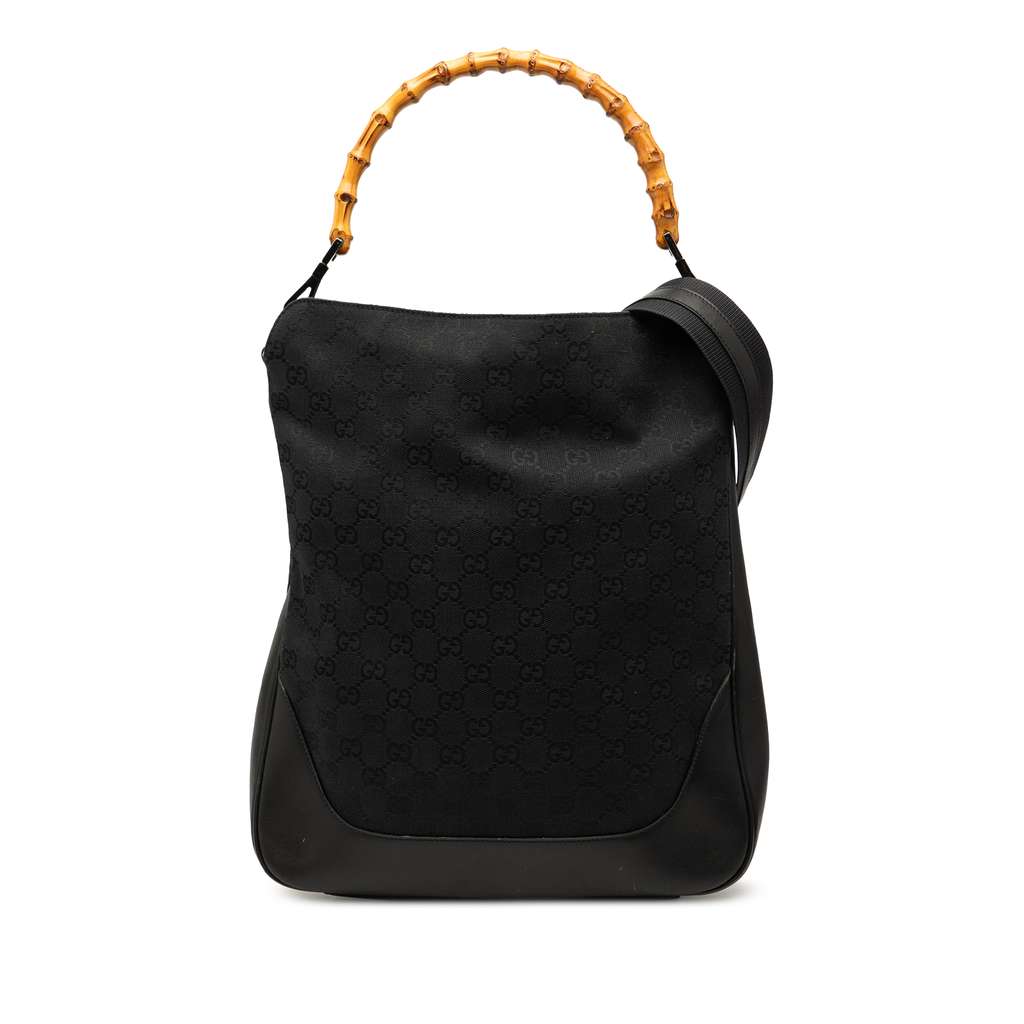 Gucci GG Canvas Bamboo Web Satchel