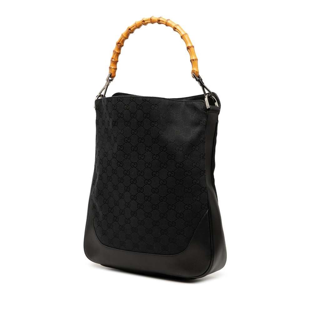 Gucci GG Canvas Bamboo Web Satchel - 2