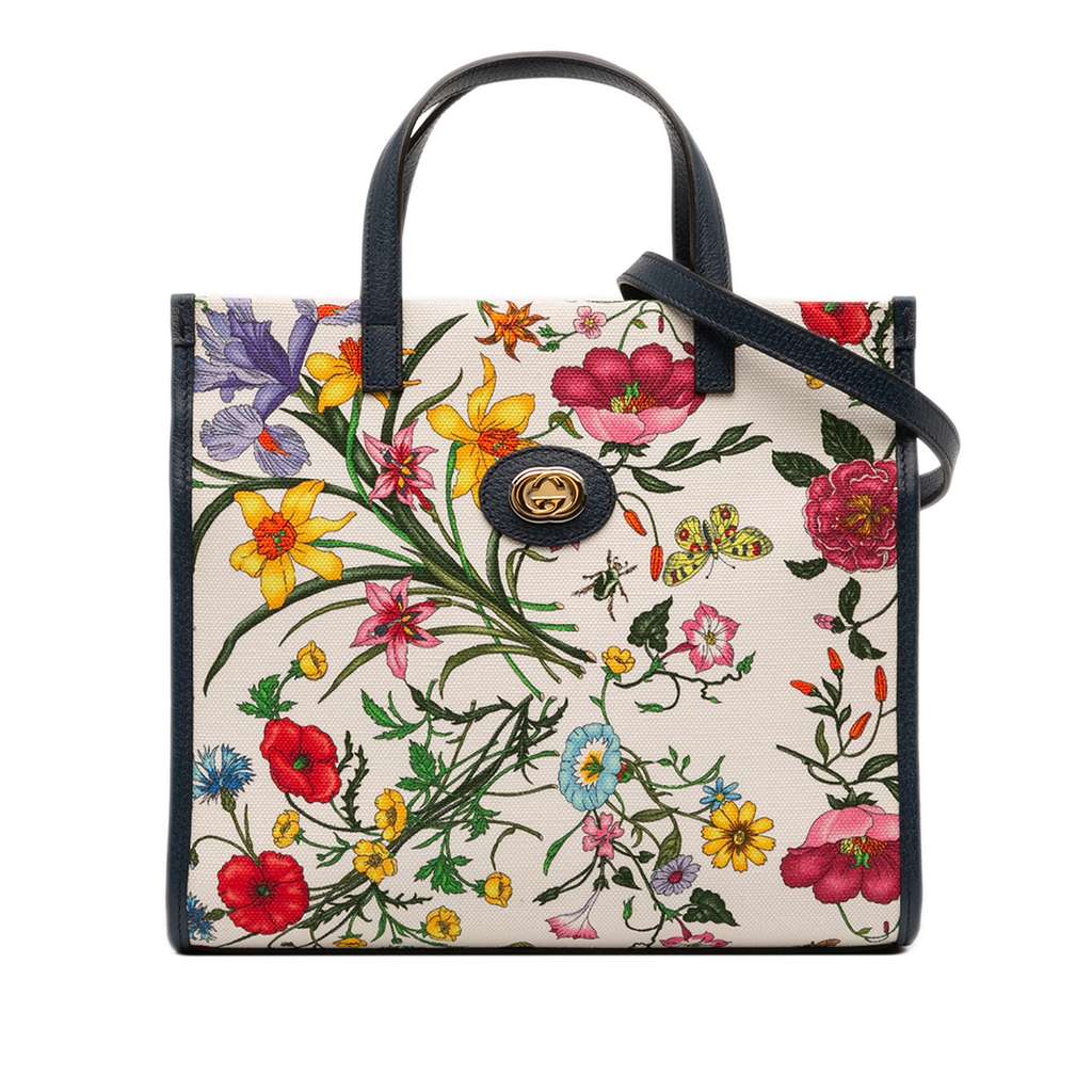 Gucci Medium Canvas Flora Satchel