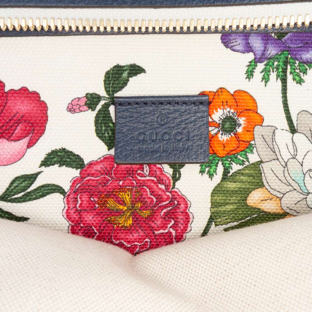 Gucci Medium Canvas Flora Satchel - 5