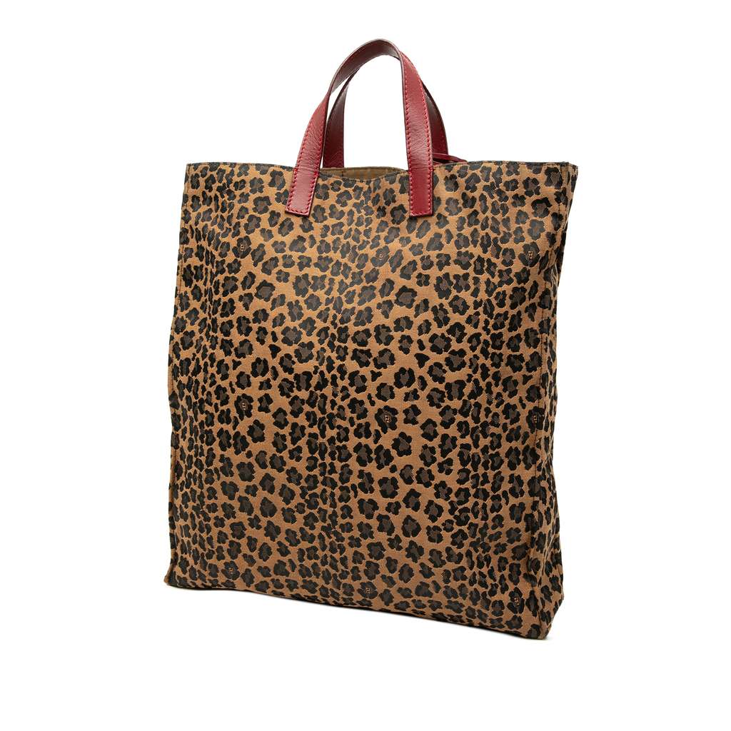 Fendi Leopard Print Canvas Tote - 2