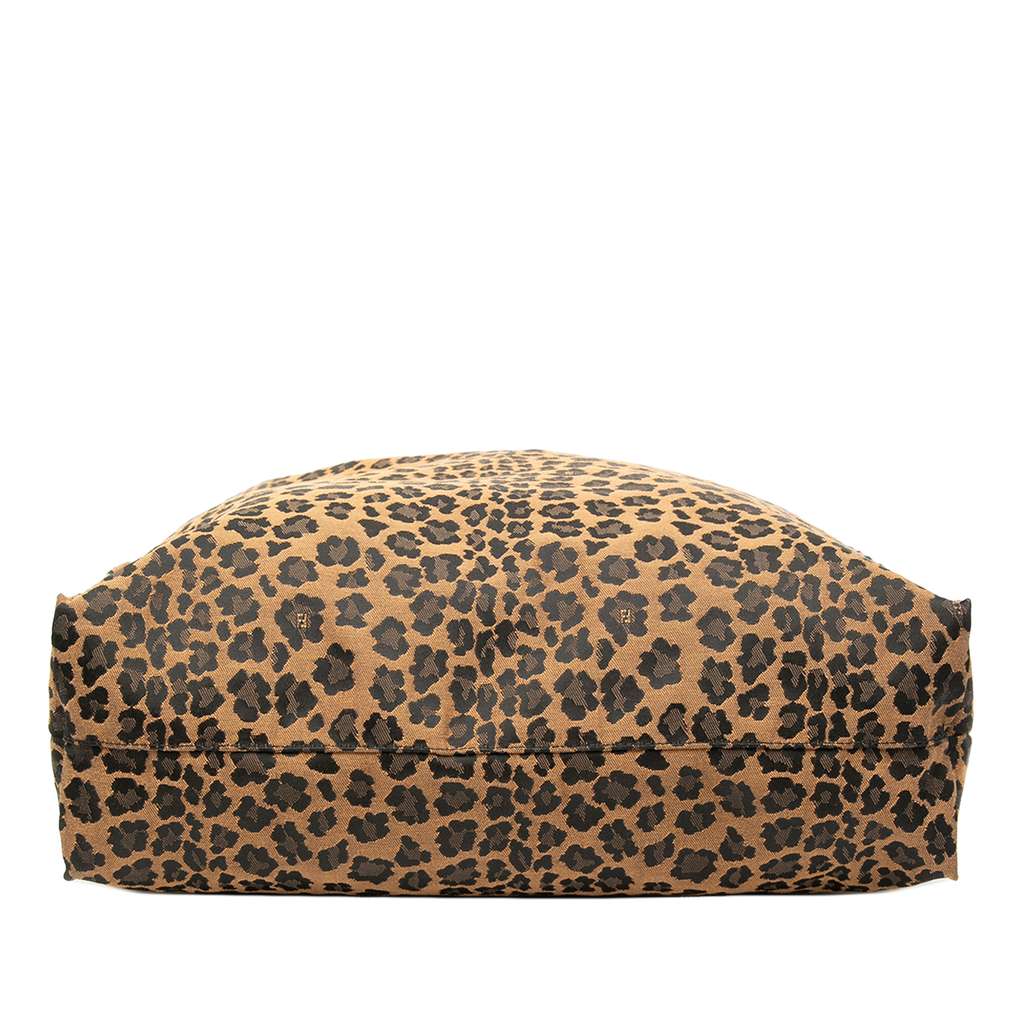 Fendi Leopard Print Canvas Tote - 3