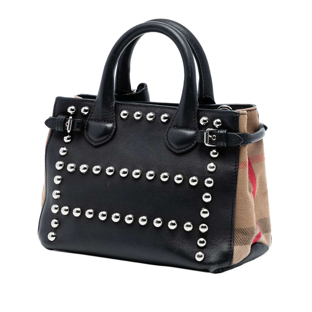 Burberry Baby Banner Studded Leather and House Check Tote - 2