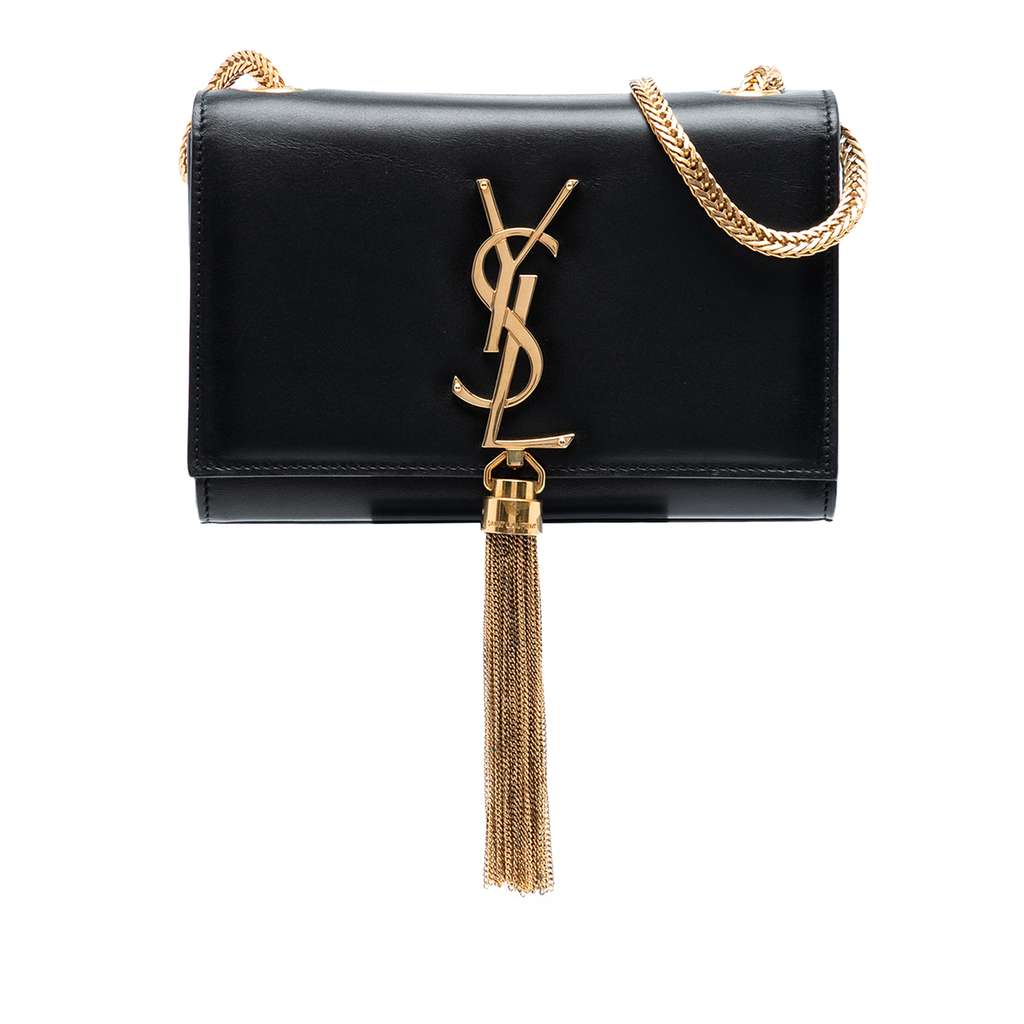 Saint Laurent Small Leather Monogram Kate Tassel Crossbody