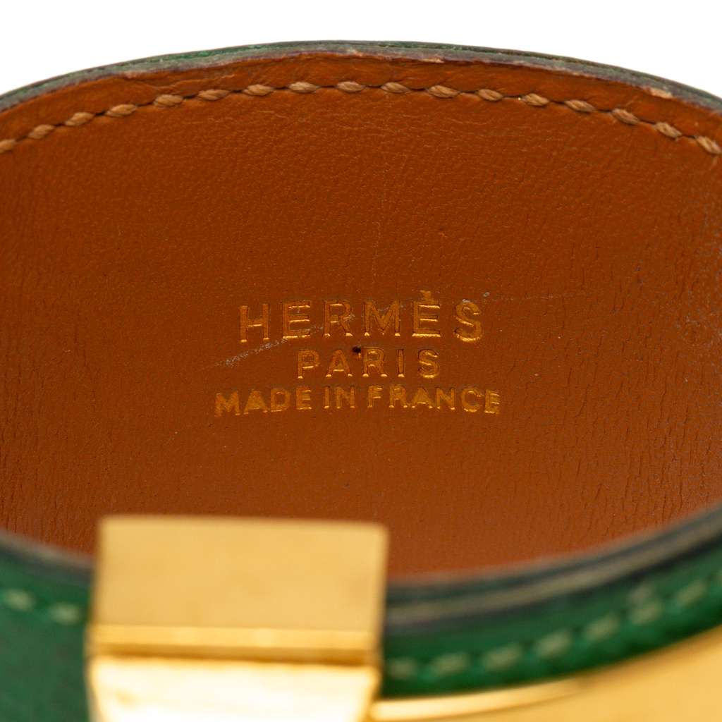 Hermès Leather and Gold Plated Collier de Chien Bracelet - 4