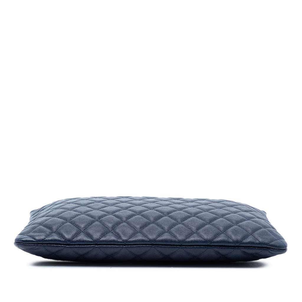 Chanel Large Quilted Caviar O Case Clutch - 3