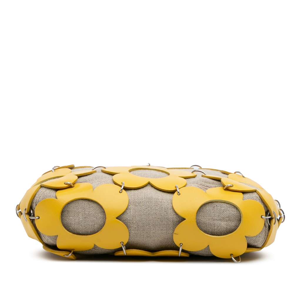 Celine Canvas and Leather Cutout Flower Crossbody - 3