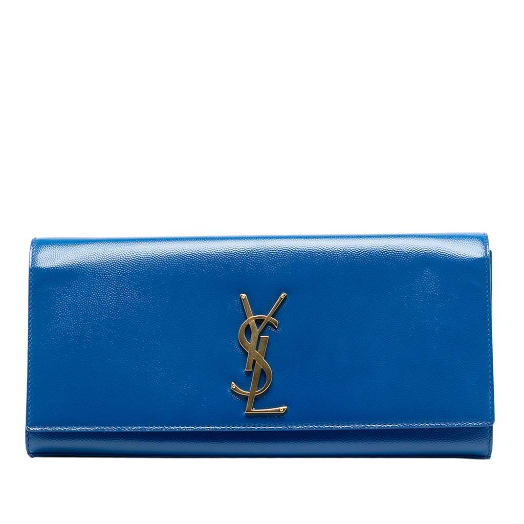 Saint Laurent Grain De Poudre Monogram Cassandre Clutch