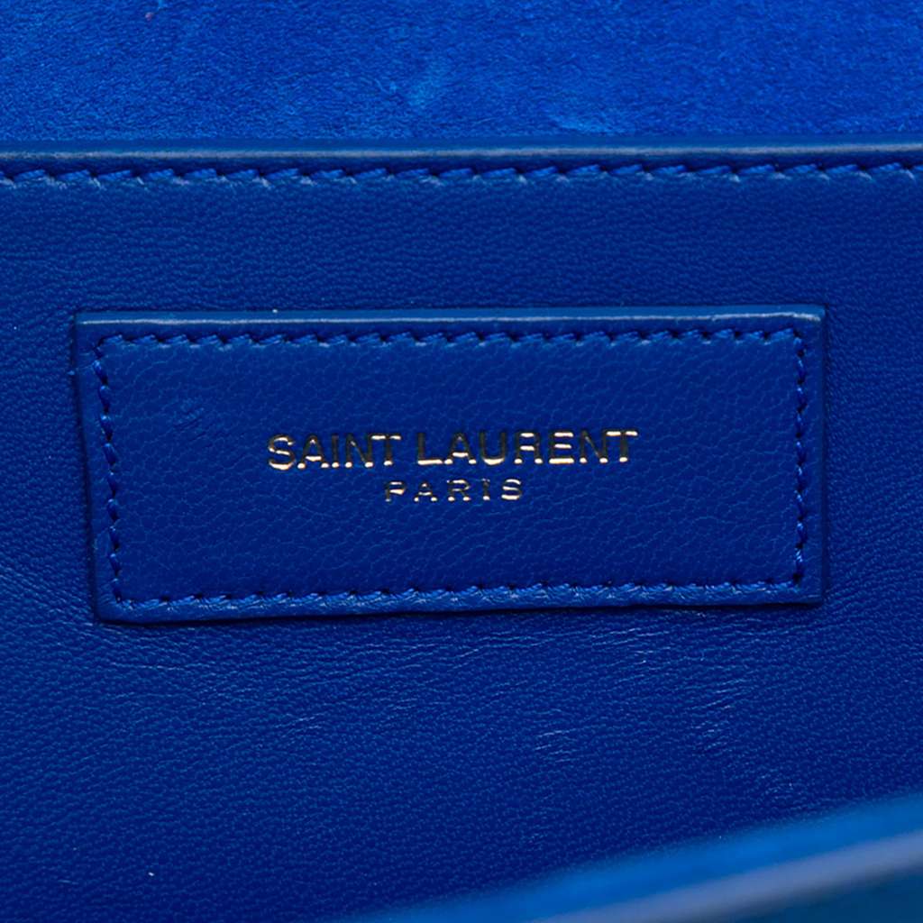 Saint Laurent Grain De Poudre Monogram Cassandre Clutch - 5