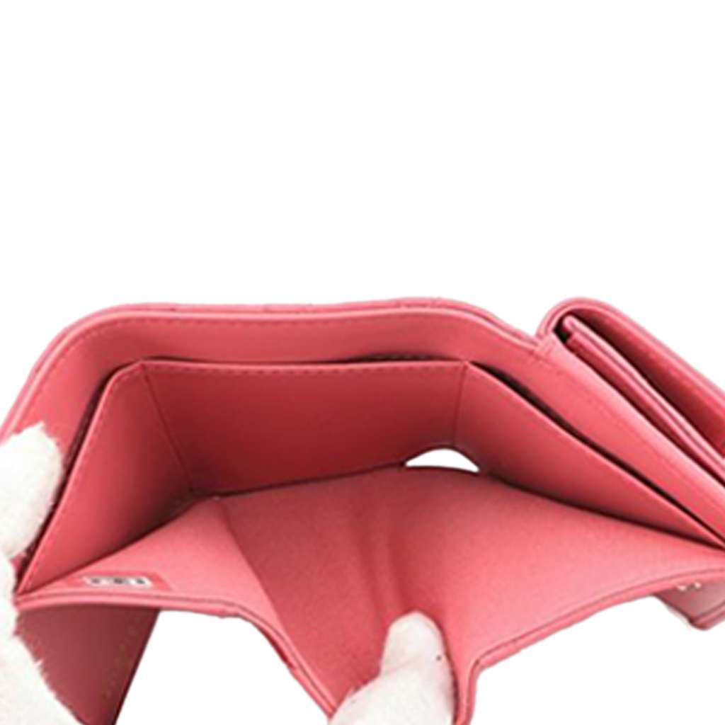 Chanel Quilted Caviar Boy Compact Wallet - 4