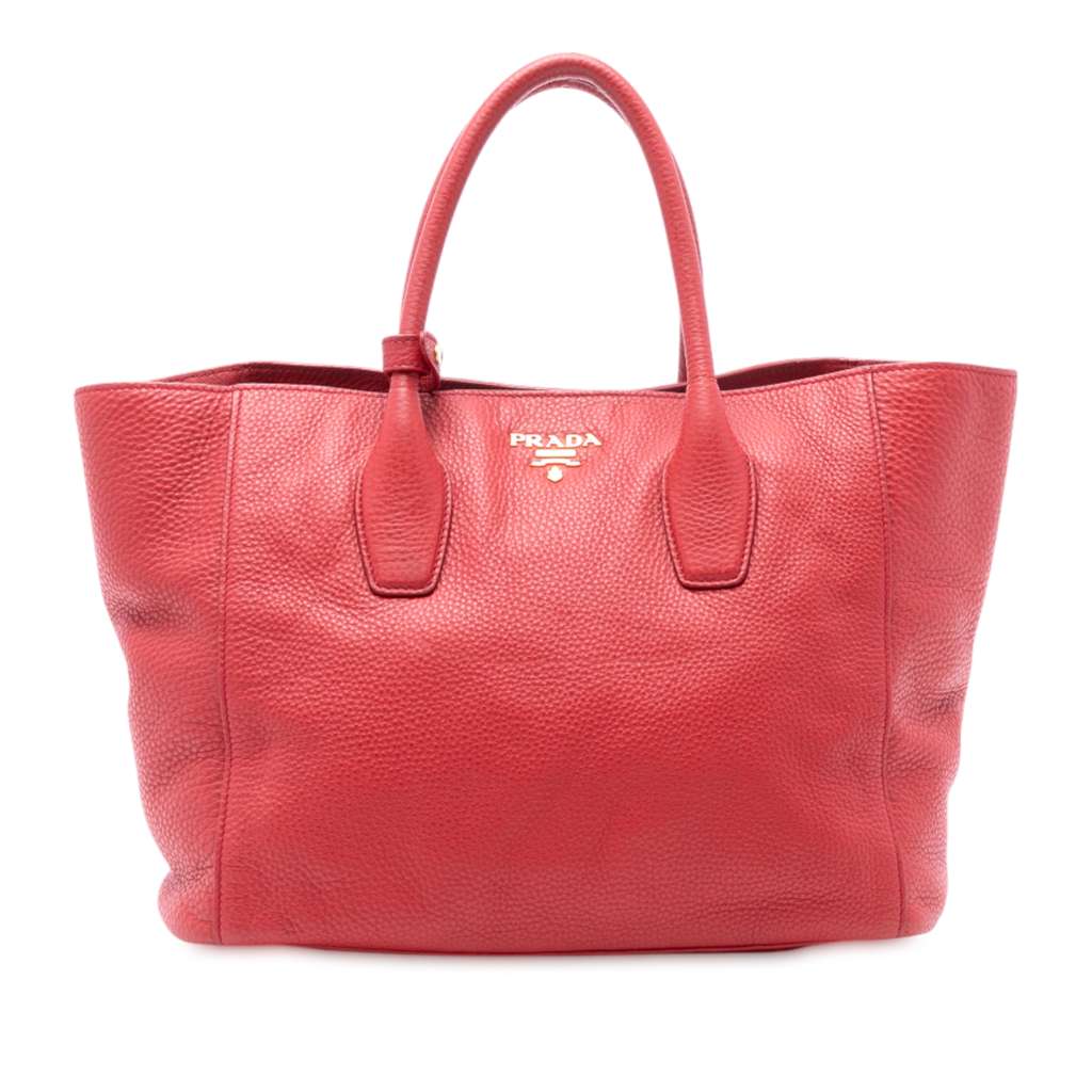 Prada Vitello Daino Open Convertible Tote