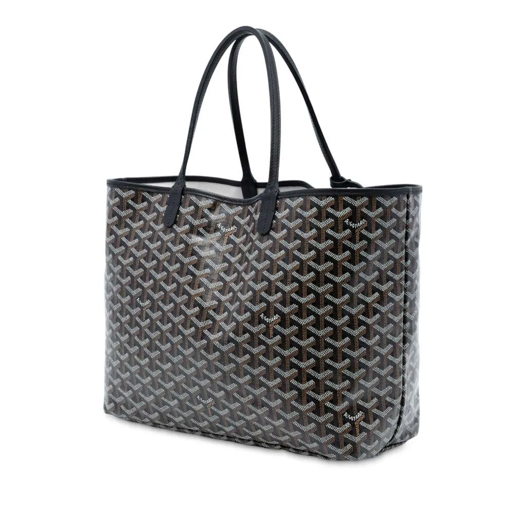 Goyard Goyardine Saint Louis PM Black Canvas Good - Back View