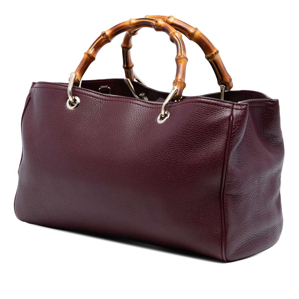 Gucci Medium Calfskin Bamboo Shopper Satchel - 2