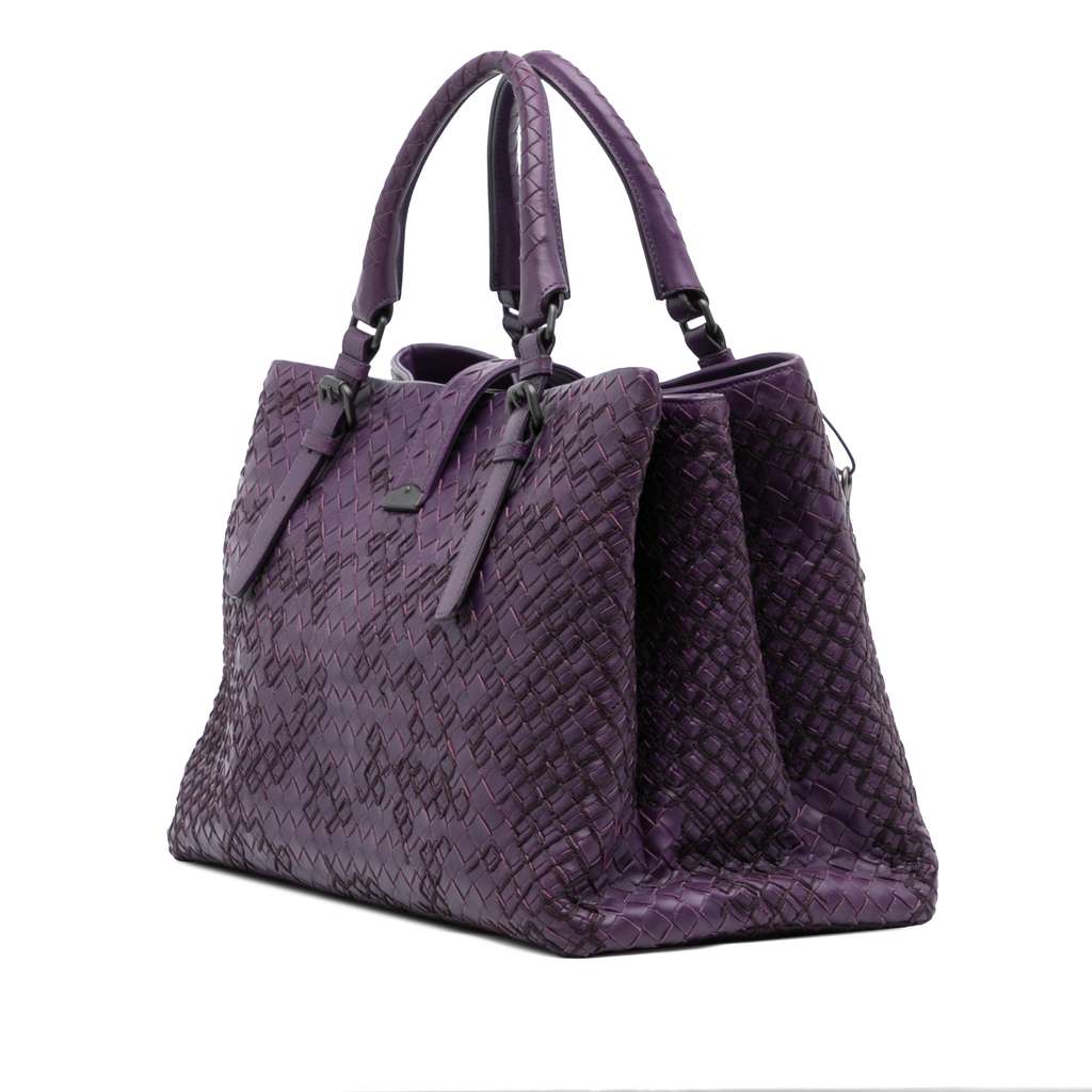 Bottega Veneta Medium Nappa Intrecciato Stitched Roma Tote - 2