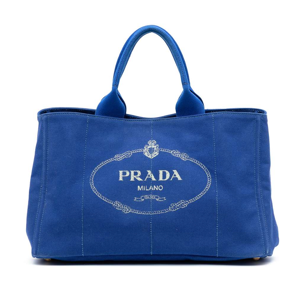 Prada Large Canvas Canapa Logo Satchel