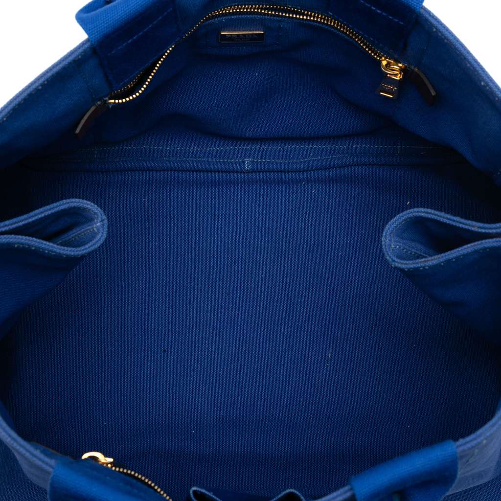 Prada Large Canvas Canapa Logo Satchel - 4