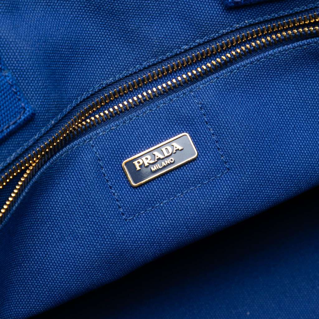 Prada Large Canvas Canapa Logo Satchel - 5