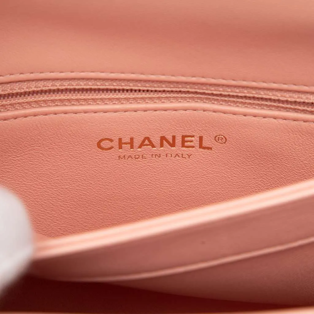 Chanel Small Quilted Lambskin Trendy CC Flap Pink Leather Good - Box View