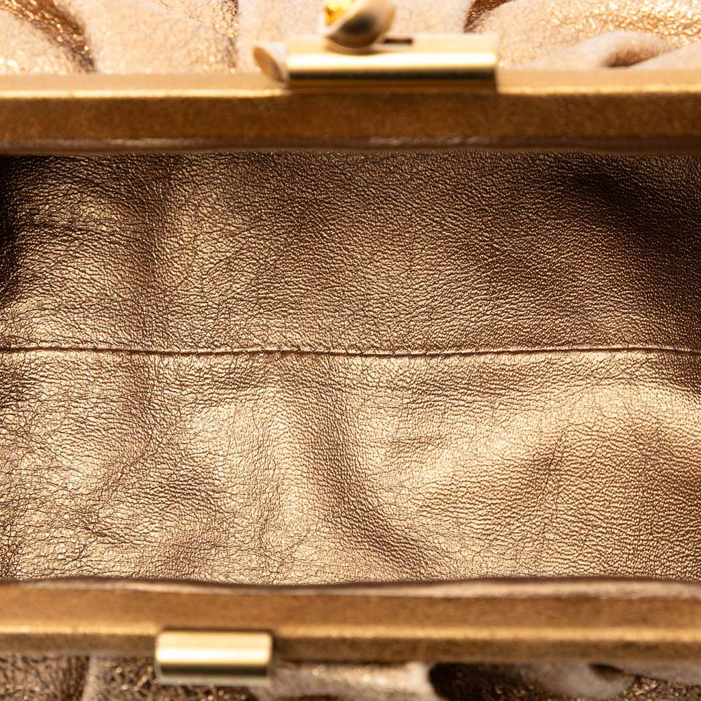 Chanel Metallic Crackled Calfskin Monte Carlo Clutch - 4