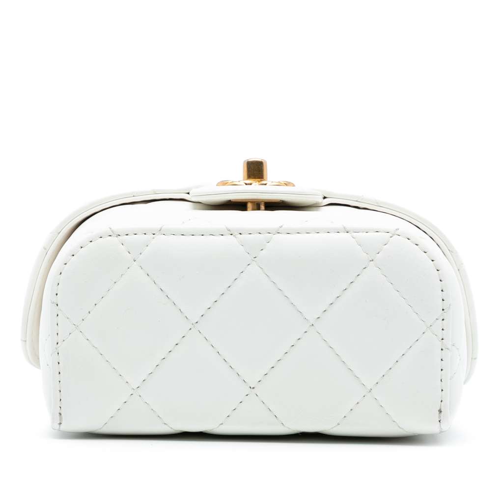 Chanel Mini CC Quilted Lambskin Vanity Top Handle Cosmetic Case - 3