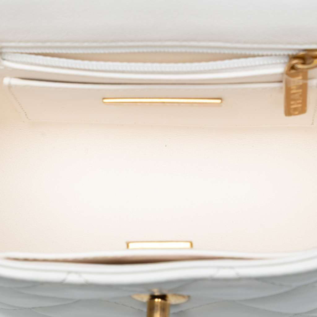 Chanel Mini CC Quilted Lambskin Vanity Top Handle Cosmetic Case - 4