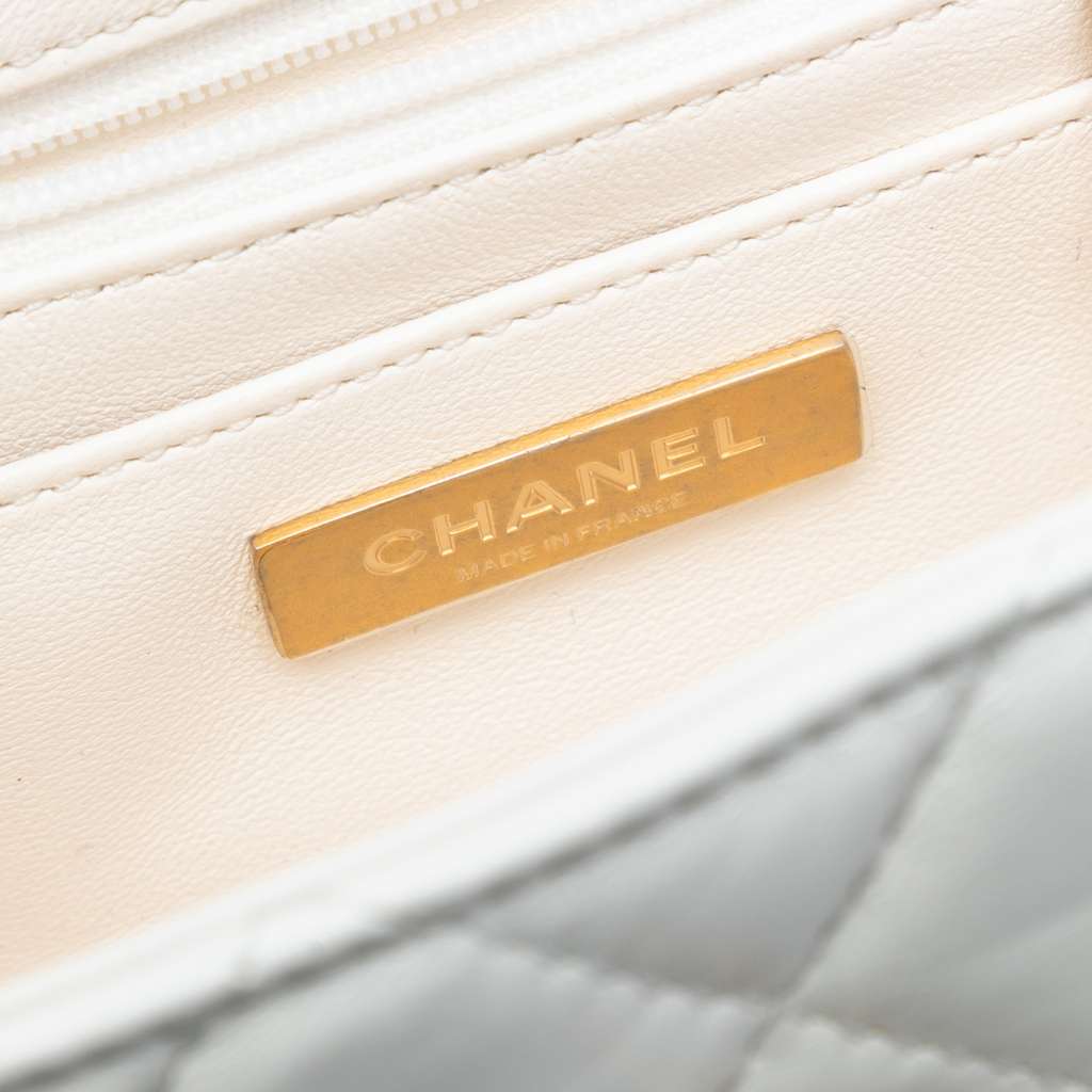 Chanel Mini CC Quilted Lambskin Vanity Top Handle Cosmetic Case - 5