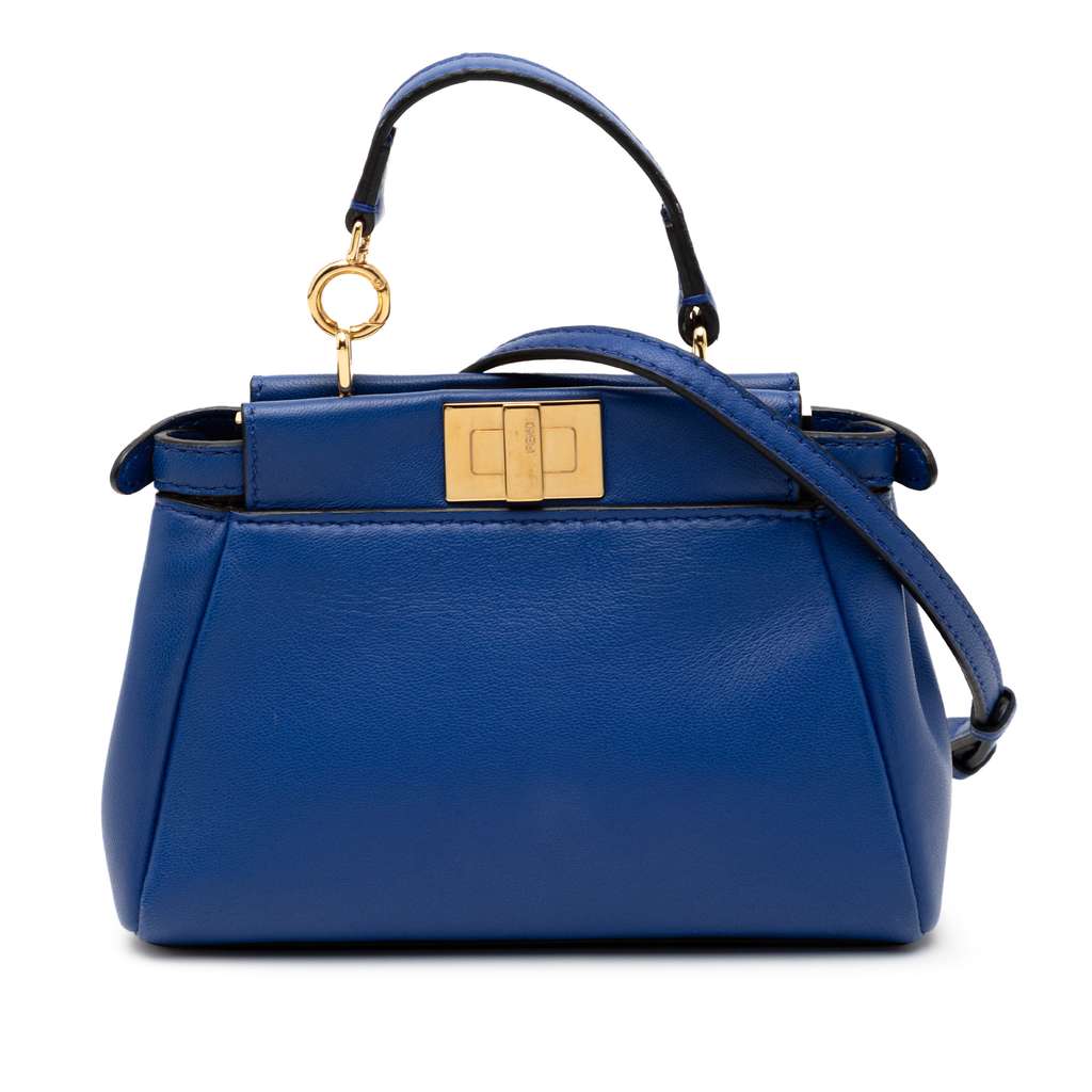 Fendi Micro Shiny Nappa Peekaboo Iconic Satchel